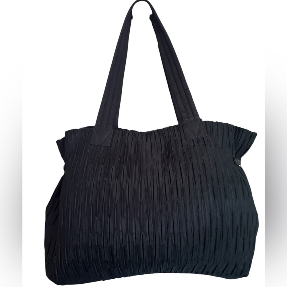 Victoria's Secret Black Crinkle Tote (Discontinued - 2016) - MSRP $89 - Picture 3 of 6